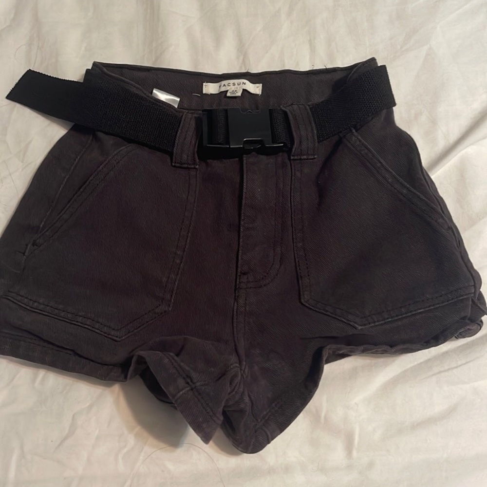 Pacsun High Waisted Black Shorts with Belt
